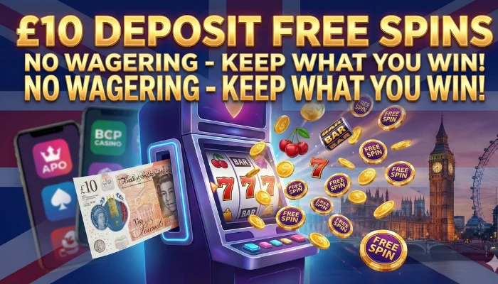 £10 deposit free spins no wagering